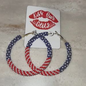 4TH of July Hoop Earrings
